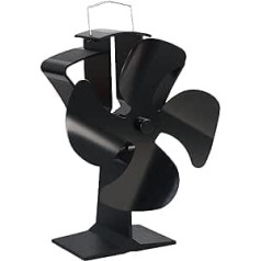 Tomersun Tomorsun Quiet Operation 4 Blades Fireplace Fan Stove Fan Fireplace Stoves Environmentally Friendly for Fireplace Wood Stoves