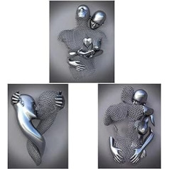 Wall Art Decoration Artwork Figure Statue Modern Art Canvas Painting Large Wall Art for Bathroom Bedroom Decoration (Without Frame) (3 Pieces)