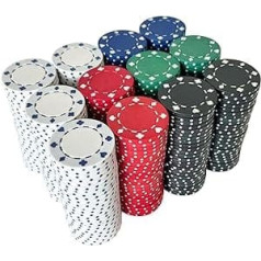 SEETOOOGAMES Poker-Chips-Set, Ton – 11,5 g Casino-Spielchip – 5 Farben – 300 Stück