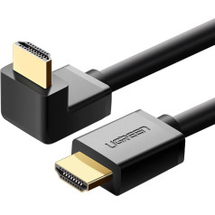 Угловой кабель 90 HDMI 4K 30Гц 1м - черный