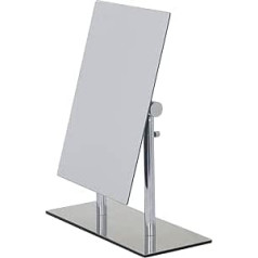 WENKO Kosmetik-Standspiegel Pinerolo - klappbar, Stahl, 23 x 27-35 x 10 cm, Chrom