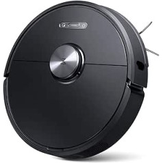 roborock S6 Robot Vacuum Cleaner, 5200Am, 2000P, Anti-fall, App Support, Removable, Washable Main Brush, Supports Virtual Wall (Black)