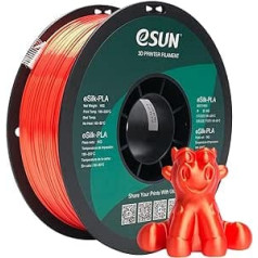 eSun Silk PLA Filament 1.75 mm, Silk Colour PLA 3D Printer Filament, Measurement Accuracy +/- 0.05 mm, 1 Kg (2.2 Lbs), Spool for 3D Printers in Vacuum Packaging