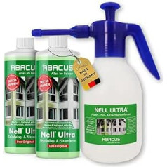 Nell Ultra Green Growth Remover & Algae Remover Concentrate Set, Extremely Strong! Removes Green Growth & Algae Automatically with Long-Term Protection - Algae & Green Growth Remover 2 x 1000 ml with