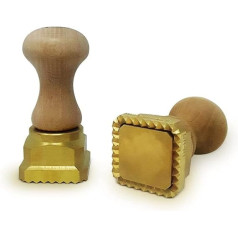ravioli stamp wood and brass C