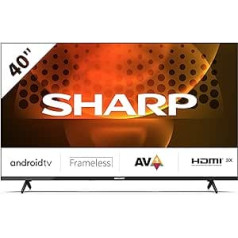 SHARP 40FH6EA Full HD Frameless Android TV 101 cm (40 Inches), 3X HDMI, 2X USB, Dolby Digital, Active Motion 400