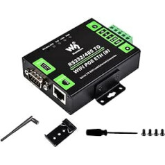 Waveshare RS232/485 to WiFi and RJ45 Ethernet Converter Module with POE Function, Industrial Grade Serial Server, Support Ethernet to WiFi,Serial Port to Ethernet, Modbus Gateway, MQTT Gateway