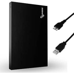 SUHSAI Portable External Hard Drive 320GB Pocket Size Backup HDD 2.5 Inch External Data Storage Hard Drive USB 3.0 Hard Drive Compatible for Gaming PC Mac Laptop Xbox One PS4 (Black)