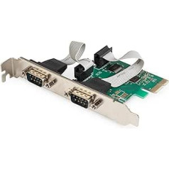 DIGITUS IO-Karte - PCIe - Serielle Schnittstellen-Karte - 2-Port DSUB-9 - Chipsatz ASIX99100