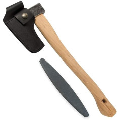 4betterdays.com NATURlich leben! Garden Axe with Ash Wood Handle with Cutting Protection Includes Free Sharpening Stone Length 38 cm Weight 515 g Hand Forged in Germany