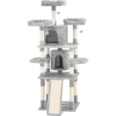 Когтеточка башня кошачий домик шарики шезлонги 60x50x172см UNI_CT_06