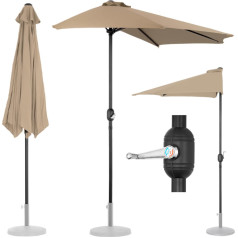 Полузонт настенный, терраса, балкон, полукруглый, 270 х 135 см, серо-коричневый