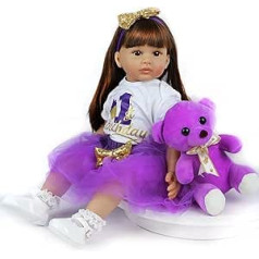 ZIYIUI Reborn Baby Doll 24 Inch 60 cm Soft Vinyl Silicone Simulation Reborn Babies Lifelike Baby Dolls Girls Boy Toy Gift Toy