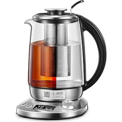 Kettle with Temperature Setting, 40 °C - 100 °C, Electric Tea Maker with Removable Tea Infuser, Quiet & Wireless, Warming Function, 1.7 L, 2200 W, Energy Saving