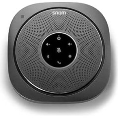 Snom C300 Bluetooth 5.0 Conference Speakerphone with 6 Mics, Smart NFC Connect, 5200 mAh Battery with Reverse Charging, 24 Hours Call Time, USB C, Android App, Home Office, Small & Medium Business