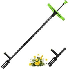FLORA GUARD 100cm Unkrautstecher zum Aufstellen, 4 hochfeste Krallen aus gehärtetem Stahl und Fußpedal, einfaches Jäten, kein Bücken nötig, ideales Werkzeug im Garten