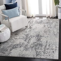 SAFAVIEH Boho Chic Rug for Living Room, Dining Room, Bedroom - Tulum Collection, Short Pile, Ivory and Charcoal, 122 x 183 cm