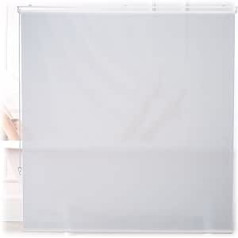 Relaxdays Shower Blind, 160 x 240 cm, Rope Roller Blind for Shower and Bathtub, Ceiling and Window, Bathroom Blind, Water-Repellent, White