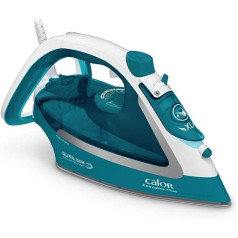 Calor, Fer à Repasser Easygliss Plus Steam Iron with Constant Steam Volume of 40, Steam Boost of 195 g/min, 2500 W FV5719C0, Turquoise