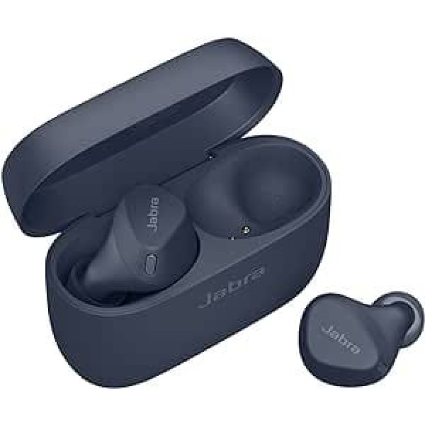 Jabra Elite 4 Active In-Ear Bluetooth Earbuds - True Wireless Headphones with Secure Fit, 4 Built-in Microphones, Active Noise Cancelling and Adjustable HearThrough Function - Navy Blue