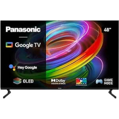 Panasonic TX-48MZ700E, 48 Inch 4K Ultra HD OLED Smart 2023 TV, High Dynamic Range (HDR), Dolby Atmos & Dolby Vision, Android TV, Google Assistant, Chromecast, 2 Foot Socket, Remote Control, Black
