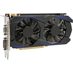 Cuifati GTX550Ti Gaming Graphics Card, 6GB GDDR5 192-Bit Computer Graphics Card with Two Fans, PCIe 2.0 HDMI VGA DVI Video Graphics Card GPU for DirectX 11 800MHz Core Frequency
