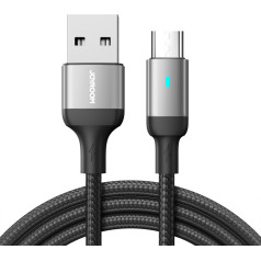 USB - кабель micro USB для быстрой зарядки и передачи 2,4А, 2м, черный