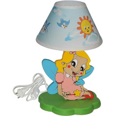 alles-meine.de GmbH High-quality wooden table lamp - fairy / elf / princess with star - 37 cm high - children's room table lamp - lamp - bedside lamp for children floor lamp.