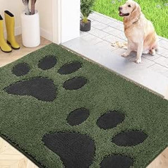 FCSDETAIL Dirt Trapper Mat Washable 60 x 90 cm, Indoor Doormat, Absorbent Doormat Non-Slip Clean Mat, Waterproof Carpet for Dog, Entrance, Wet Paws