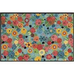 wash+dry Doormat Flower Power 50 x 75 cm, Washable for Indoor and Outdoor Use