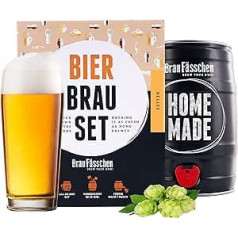 Braufaesschen Beer Brewing Set for Brewing Yourself | Light in 5L Barrel | Delicious Beer Brewed in 7 Days | Perfect Gift for Men