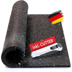 ‎Bauheld Bauheld® anti-vibration mat [60 x 60 x 0.6 cm], cut to size non-slip mat [Made in Germany], for washing machines, tumble dryers, fridges, sub-woofers, outdoor rugs or 3D printers.