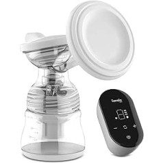 LIONELO Electric Breast Pump with Two Phase Suction Technology, Portable and Compact, 9 Suction Levels, 5 Massage Levels, Very Quiet Operation, LED Display (Single Breast Pump)