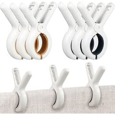 Alipis 18 x Strandtuch-Clips, winddicht, zum Trocknen von Strandstühlen, Kreuzfahrt, Quilt-Wäscheklammern, Griff für Poolliege, Sonnenliegen, Wäscheleine (gelb + blau)