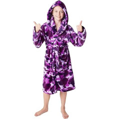 CityComfort Children's Bathrobe, Unicorn Dressing Gown, Polar Fleece Material, Bathrobe Girls with Pockets and Hood, Pink Robe, Stylish Designs, Small Gifts