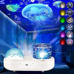 SENCU Projector Light Ocean Lamp Galaxy LED Ceiling Night Light Star Projection as a Gift for Christmas, Birthday, Birth