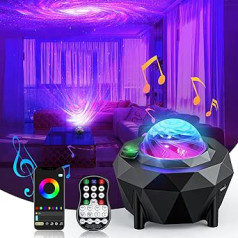 SEBRUANC LED Starry Sky Projector with Remote Control, Starlight Projector with Bluetooth App Control/Timing Function for Children, Bedroom, Party, Birthday Gift, Black