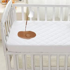 DuDu N Girlie Quilted Waterproof Mattress Protector, Baby Bed (60 × 120 cm)
