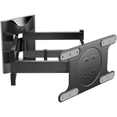 Meliconi Space System DUALMOTION OLED TV Wall Mount with Double Arm and Double Rotation, OLED TV Mount for TVs from 40 to 82 Inches, VESA Mount 200-300-400x200, Load Capacity: 55 kg, Black