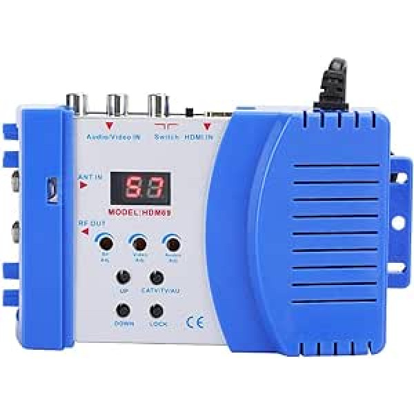 Dpofirs Digital Modulator, AV to RF Converter FM UHF-PAL/NTSC Standard Portable Modulator Audio Video TV Signal Converter HDMI AV Input Support NTSC PAL TV Format Output