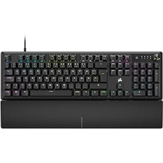 Corsair K70 CORE RGB Mechanical Gaming Keyboard with Wrist Rest - Pre-Lubricated MLX Red Linear Key Switches - Sound Dampening - iCUE Compatible - QWERTZ DE Layout - Black