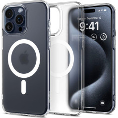 Spigen Чехол Ultra Hybrid Mag с MagSafe для iPhone 15 Pro, прозрачный