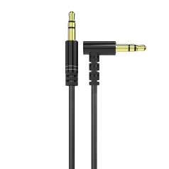 Dudao Угловой кабель AUX audio mini jack 3,5мм 1м черный