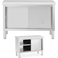 Стол для кейтеринга со шкафом-купе STEEL 120 x 50 см до 390 кг