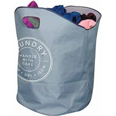 ARASO - UK Laundry Bag Basket - Extra Large 110L Capacity Foldable Laundry Basket with Strong Carry Handles for Dirty Clean Clothes, Ideal for Home, Kitchen, Travel, Holiday