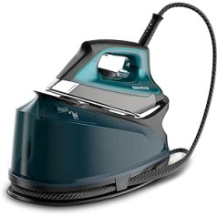 Rowenta DG7621 Compact Steam Pro Steam Iron Station, 6.2 Bar, 310 g/min Steam Boost, Plastic, X-Large, Blue/Black