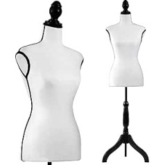 Female Mannequin Hanging Fashion Torso Display Shape Mannequin with Hook Adjustable Tripod Stand for Sweaters, T-Shirts, Jackets, Dresses, Blouses, Tops