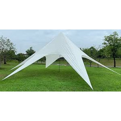 CLP Star Tent, 12 m, XL Star Tent for the Garden, Event Tent with 12 m Diameter, Colour: White
