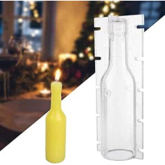 Jeffergrill Candle Mould for Pouring Bottle Candle Mould Sugar Silicone Holder Clear Plastic Candle DIY Bottle Shaped Heat Resistant Wine Bottle Chocolate Wedding