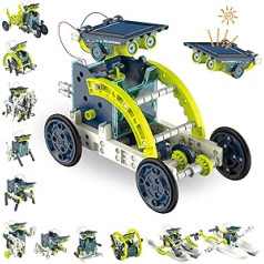 Acelife STEM Solar Robot Kit, 12-in-1 DIY Building Toy Powered by Solar Energy, Construction Set for Children Toy Aged 8-12+ Years, Boys and Girls, Birthday Gift